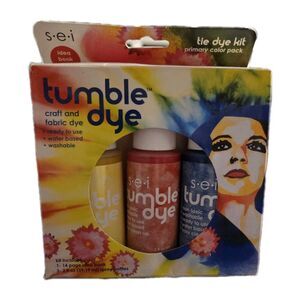 S.E.I. Tumble Dry Primary Color Pack Tie Dye Kit, Fabric Dye, 3 Colors - NEW